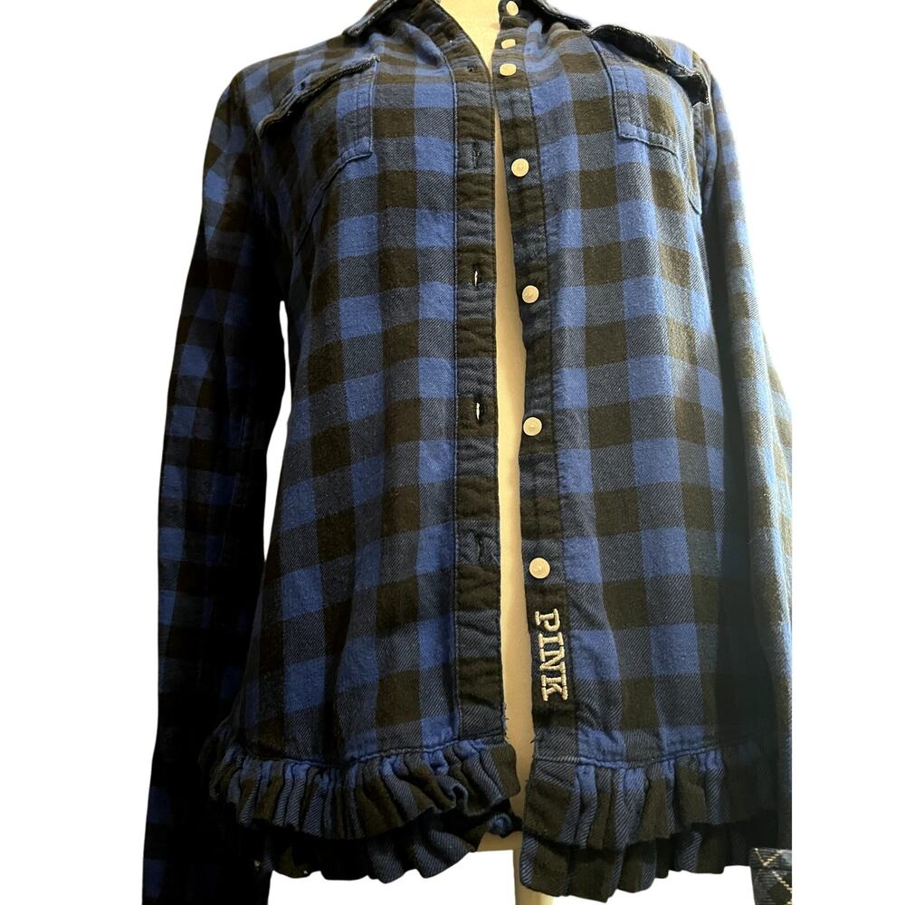 Y2K Plaid Flannel Shirt Victoria’s Secret PINK Cabincore